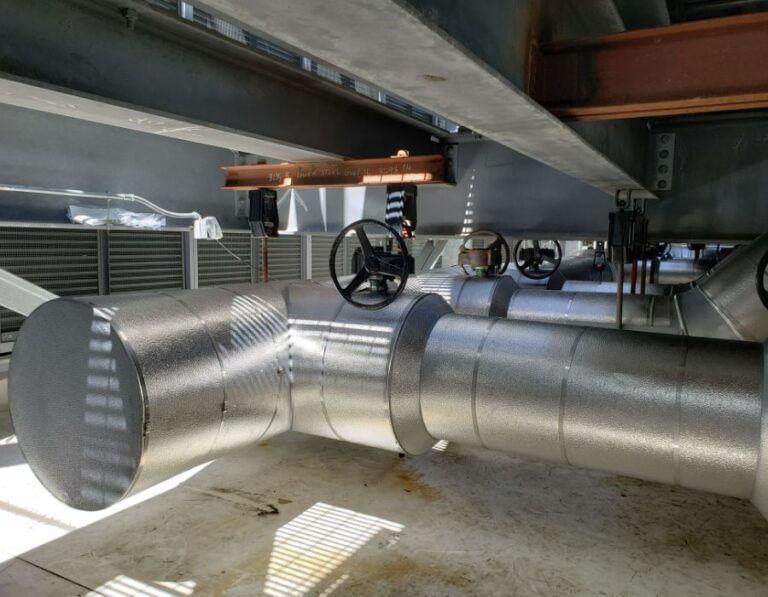 Jacketed line rising to a wheel valve